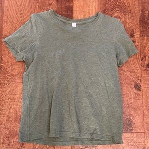 Ivivva by lululemon girls green short sleeve SS cotton T-shirt Sz 14